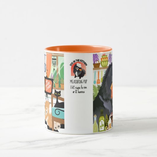 BITCHEN KITCHEN measure 1 1/2 cups dog cute mug Mok (Midden)
