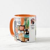 BITCHEN KITCHEN measure 1 1/2 cups dog cute mug Mok (Voorkant links)