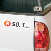 Bitcoin $0.1M ($100K) Een miljoen Bumpersticker (Op Truck)