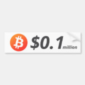 Bitcoin $0.1M ($100K) Een miljoen Bumpersticker (Voorkant)