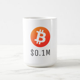 Bitcoin $0.1M ($100K) Een miljoen Magische Mok