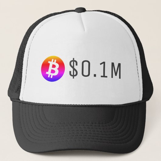 Bitcoin $0.1M ($100K) Een miljoen Trucker Pet (Voorkant)