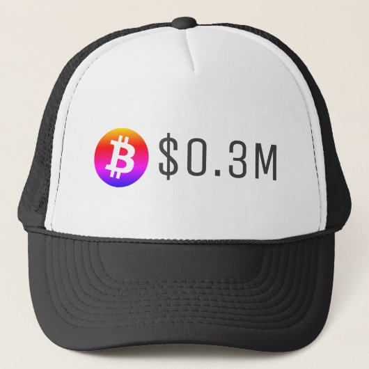 Bitcoin $0.3M ($300K) Een miljoen Trucker Pet (Voorkant)