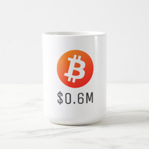 Bitcoin $0.6M ($600K) Een miljoen Magische Mok