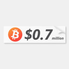 Bitcoin $ 0,7 miljoen ($ 700.000) Een miljoen Bumpersticker