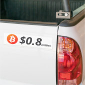 Bitcoin $0.8M ($800K) Een miljoen Bumpersticker (Op Truck)