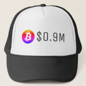 Bitcoin $0.9M ($900K) Een miljoen Trucker Pet (Voorkant)
