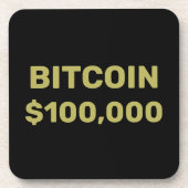 Bitcoin 100000 viering bier onderzetter (Voorkant)