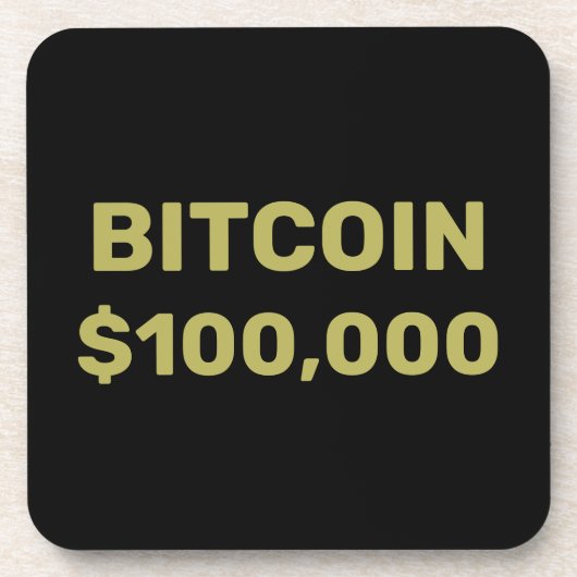 Bitcoin 100000 viering bier onderzetter (Voorkant)
