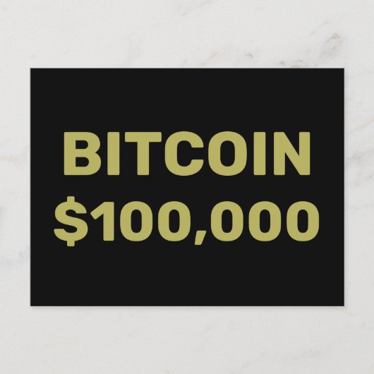 Bitcoin 100000 viering briefkaart (Voorkant)