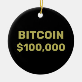 Bitcoin 100000 viering keramisch ornament