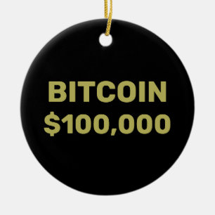 Bitcoin 100000 viering keramisch ornament