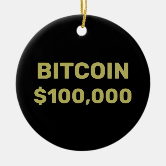 Bitcoin 100000 viering keramisch ornament (Voorkant)