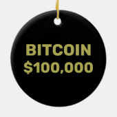 Bitcoin 100000 viering keramisch ornament (Achterkant)