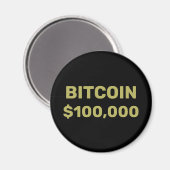 Bitcoin 100000 viering magneet (Voorkant / Achterkant)