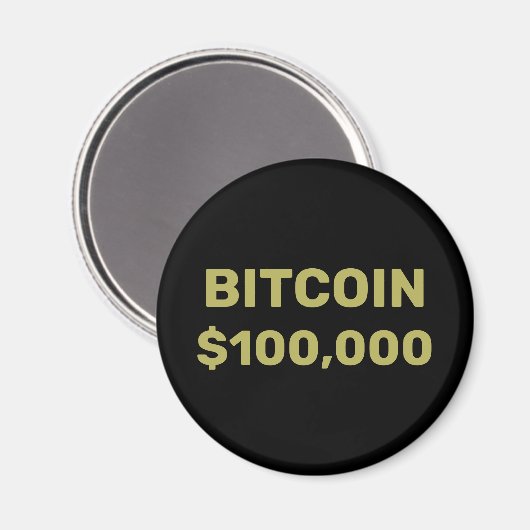 Bitcoin 100000 viering magneet (Voorkant / Achterkant)