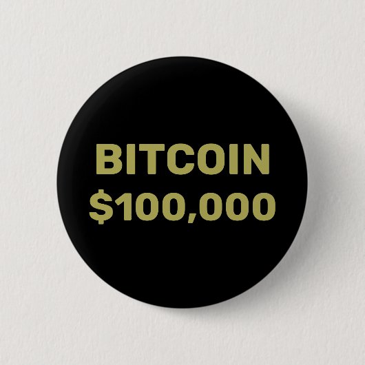 Bitcoin 100000 viering ronde button 5,7 cm (Voorkant)