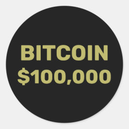 Bitcoin 100000 viering ronde sticker