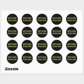 Bitcoin 100000 viering ronde sticker (Vel)