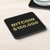 Bitcoin 150000 Viering Bier Onderzetter (Linkerzijde)