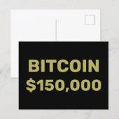 Bitcoin 150000 Viering Briefkaart (Voorkant / Achterkant)