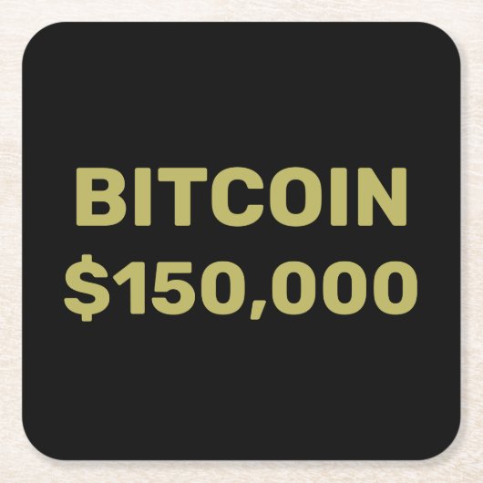 Bitcoin 150000 Viering Kartonnen Onderzetters (Voorkant)