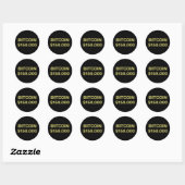 Bitcoin 150000 viering ronde sticker (Vel)