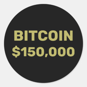 Bitcoin 150000 viering ronde sticker