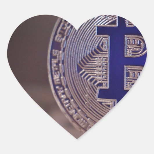 Bitcoin 8 hart sticker (Voorkant)