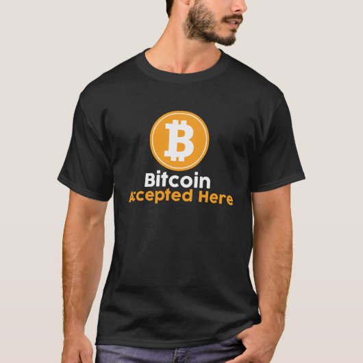 Bitcoin Accepted Here T-shirt (Voorkant)