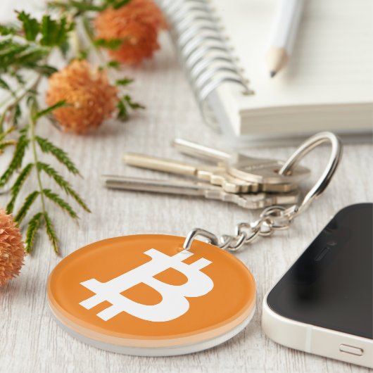 Bitcoin Acrylic Keychain Rep (Voorkant Rechts)