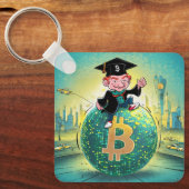 Bitcoin Afstuderen Sleutelhanger (Voorkant)