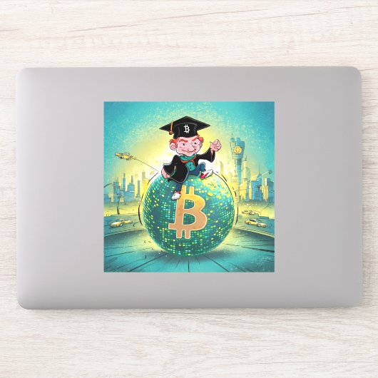 Bitcoin Afstuderen Sticker (Computer)
