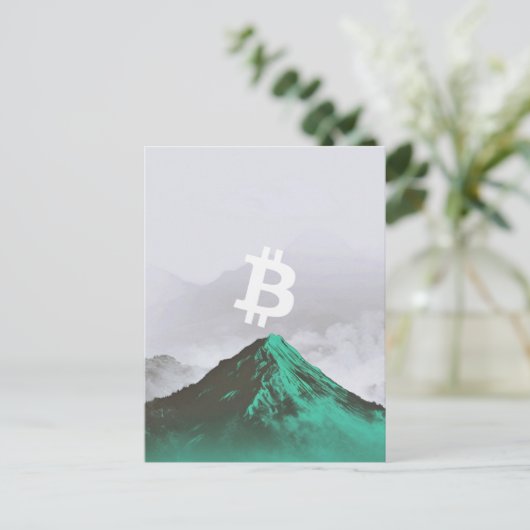 Bitcoin All-Time-High (ATH) Briefkaart (Staand voorkant)
