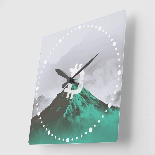 Bitcoin All-Time-High (ATH) Vierkante Klok (Hoek)