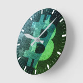 Bitcoin Amerika ₿ (Groen) Ronde Klok (Hoek)