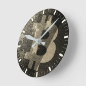 Bitcoin Amerika ₿ (Vintage) Ronde Klok (Hoek)
