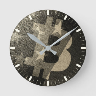 Bitcoin Amerika ₿ (Vintage) Ronde Klok