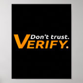 Bitcoin And Crypto As Money Payment - Don't Trust, Poster (Voorkant)