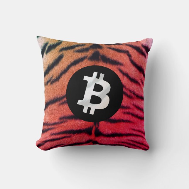 Bitcoin Animal (Tiger, Style 2) Kussen (Voorkant)