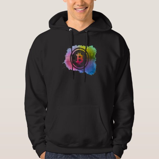Bitcoin Art Trader Miner Hodl Token Crypto Hoodie (Voorkant)