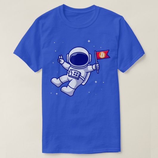 Bitcoin Astronaut Bitmunten HODL BTC T-shirt (Design voorkant)