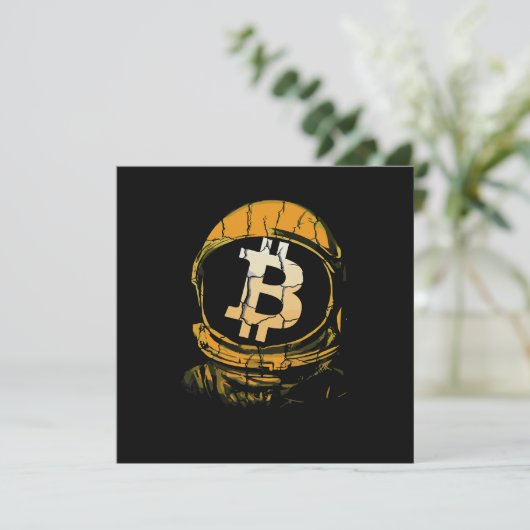 Bitcoin Astronaut-Crypto Astronaut Aankondiging (Staand voorkant)