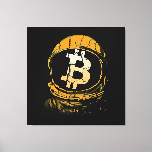 Bitcoin Astronaut-Crypto Astronaut Canvas Afdruk (Voorkant)
