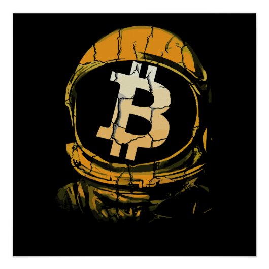 Bitcoin Astronaut-Crypto Astronaut Perfect Poster (Voorkant)