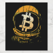 Bitcoin Astronaut-Crypto Astronaut Wijn Etiket (Enkel label)
