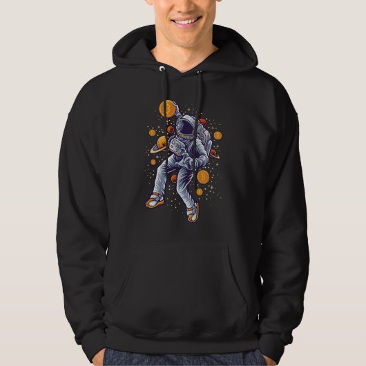 Bitcoin Astronaut naar de maan - Bitcoin Crypto Hoodie (Voorkant)