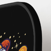 Bitcoin Astronaut naar de maan - Bitcoin Crypto Pickleball Paddle (Links Detail)