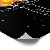 Bitcoin Astronaut naar de maan - Bitcoin Crypto Poster (Hoek)