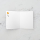 Bitcoin Astronaut naar de maan - Btc Crypto Bedankkaart (Binnen)